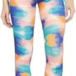 Women's Snug-Fit High-Rise Brushstroke Print Active Tights in Multi-image-47