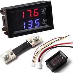 Robodo 0.28 inch DC 100V 100A LED Digital Ammeter-Voltmeter With Shunt-16