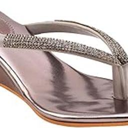TRYME Fashionable Stylish Womens And Girls Ethnic Wedges Heel Embellished Wedding Sandal For Womens And Girls-image-36