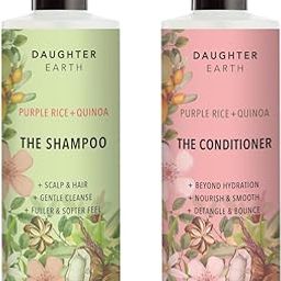 DAUGHTER EARTH The Shampoo & The Conditioner With Purple Rice & Quinoa For Nourishment & Hairfall Frizzy Hair | Gentle Cleanser For Scalp & Hair For Softer Fuller Feel | 250 ml Each-image-11