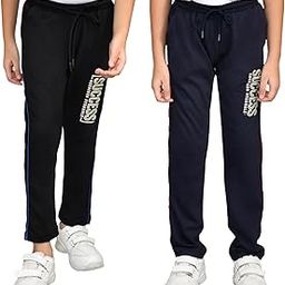 Lux Cozi Boy's Premium Combed Cotton Graphic Printed Track Pants with Contrast Piping Design and Side Pockets | Print May Vary | Pack of 2 |-image-32