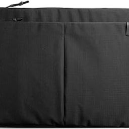 DailyObjects Medium Portable Pivot Laptop Sleeve |Recycled Nylon| Durable|Lightweight|Water Repellent|Padded Zipper|Fits Laptop/MacBook Air/Pro-14|For Men and Women|Office and Daily use (Black)-6