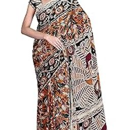 Cotton Printed Kalamkari Saree-image-28