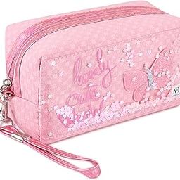 Makeup Pouch Cosmetic Pouch Vanity Case Jewellery Pouch Stationery Pencil Case Travel Organiser Travel Pouch with Detachable Handle-image-39