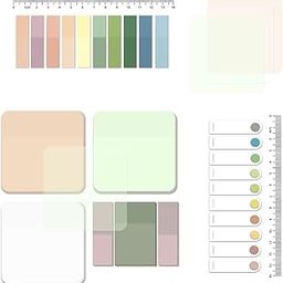 HASTHIP® 700 Sheets Transparent Sticky Notes, Colorful Clear Plastic Memo Pads, PET Waterproof, Oil-Based Pen Friendly, Self-Adhesive, Removable, For School, Office, Home & Organizational Tasks-image-55