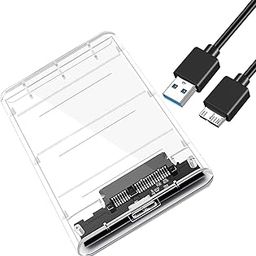 2.5Inch External Hard Drive Enclosure Ssd Enclosure 5Gbps Sata to USB 3.1 Clear-26