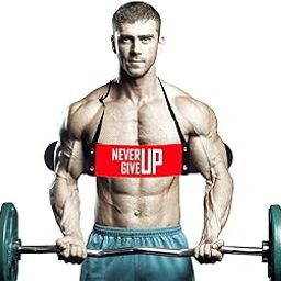Aprodo Arm Blaster - Heavy Duty Biceps Isolator for Bodybuilding, Weightlifting, Gym, Exercise, Workout - Bicep Arm Trainer, Never GIVE UP (RED)-image-92