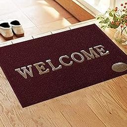 BENAVJI Printed Welcome Door Mat|Strong PVC Material & Solid Print|Anti Skid & Water Proof|Size 58 X 38 (Maroon), Large Rectangle-20