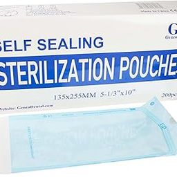 Genco Dental Dentist Self-Seal Sterilizer Bags, Sterilizer Bags for Cleaning Tools, 200 Bags Per Box (1, 13.3 x 25.5cm)-image-68