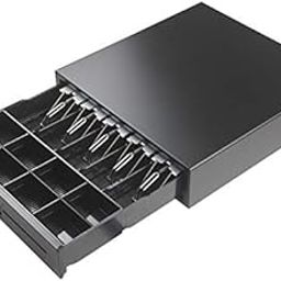 GOBBLER Electronic Metal Cash Drawer for POS with Coin Tray, 5 Bill / 8 Coin (Black)-13