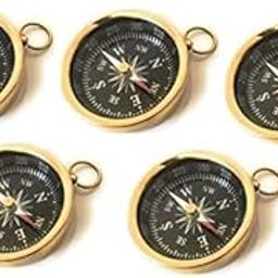 Handmade Antique Nautical Pocket Compass with Free A Loop for Chain, Direction Finder Compass, Best for Hiking & Other Outdoor Activities (Set of 5 Pcs)-picture-20