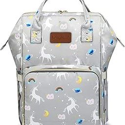 BABYHOP Premium Diaper Bag for Mother & Baby Travel | Quick Tissue & Keep Warm Bottle Pockets | Easy Access Back Zipper & More - Grey, 21 Liters, 9 Pockets-image-88