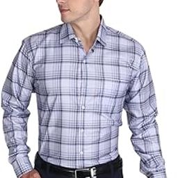 Mens Checkered Cotton Formal Tartan Shirt-image-22