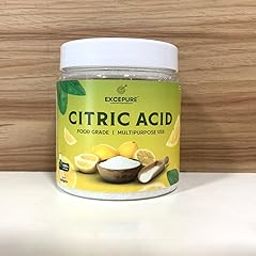ExcePure Pure Citric Acid Crystals (Food Grade) | Powder for Cleaning, Nimbusat, Tatri, Nimbu Phool, Lemon Salt | Multi-Purpose Home & Kitchen Use | Natural Preservative & Flavoring Agent (350g)-image-67