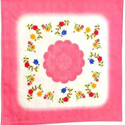 Cotton Premium Collection Handkerchief|Small Flower Design & Colorful Look|Size 30 x 30 x CM, Set of 6 Piece (Multicolor)-image-68