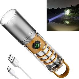 Clearhill High Power 1000 Lumen Tactical Flashlight - USB Rechargeable, 5 Modes, Waterproof, Ideal for Emergency, Outdoor, Camping-7