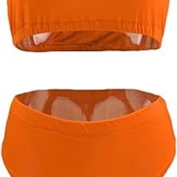 Womens Bandage Bikini Set Push-up Padded Swimsuit Swimwear S Orange-image-88