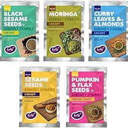Early Foods - Trial Pack Combo of 5 Chutney Powders (Curry Leaves Almonds, Pumpkin Seeds, White Sesame, Black Sesame & Moringa) 50g x 5 | Instant Chutney Podi | Idli Dosa Chutney Podi-image-17