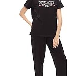 Women’s Mickey Mouse Printed Round Neck T-Shirt and Joggers Track Suit-image-72