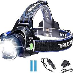 High Power 18650 Headlamp Cree Xm-L T6 Led Headlamps Hunting Headlight Bicycle Camping Head Torch Light Led Head Lamp With Batteries, Plastic, 1800 Lumen-28
