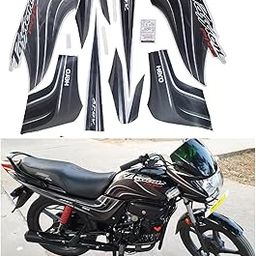 Sticker & Decal for Bike (Black) (Hero_Passion_PRO_BLK_STC_BLK_Bike)-picture-15