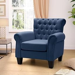 Comfinia Rufaida Upholstered Wingback Chair for Living Room and Offices Blue-image-118