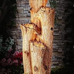 EXPLEASIA Tree Crafted Cascade Western Hemlock Cherry Orange Water Fountain for Home, Indoor Water Fountain Big Size, Water Fountain for Garden, Water Fountain for Living Room-image-5
