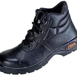 Tiger Black, Leather High Ankle Leopard Steel Toe Men's Safety Shoes (12 UK)-image-59
