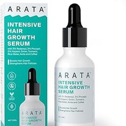Arata Hair Growth Serum Concentrate with 3% Redensyl, 3% Procapil, 5% Kopexil, Caffeine and Rice Water | No Minoxidil Supports Hair Growth | Helps Reduce Hairfall | Serum For Women and Men | 30 ML-10