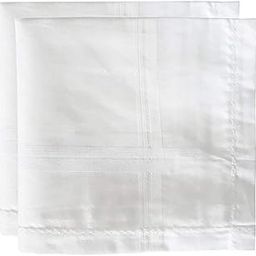 100% Cotton Premium Collection Handkerchiefs Hanky For Men White Striped XXL King Size Perfect for Gift (White)-image-94