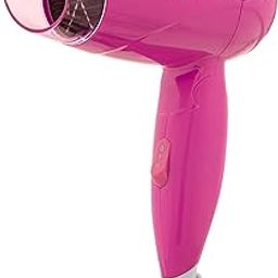Vega Travel Pro 1200 Watts Hair Dryer for Women with Powerful Motor, 2 Heat/Speed Settings, Detachable Nozzle, Travel Friendly Compact Blow Dryer with Foldable Handle, (VHDH-33), Pink-22