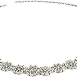 Oxidised Silver Floral Shape Kundan and Pearl Beaded Kamarbandh-image-24