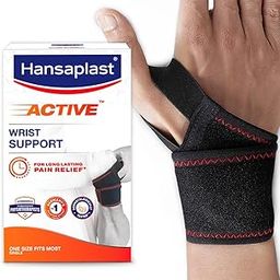 Hansaplast Active Wrist Supports for Men & Women | 1 Unit | One Size Fits Most | Neoprene Wrist Band Supporter for Long Lasting Pain Relief & Stability | Skin Friendly Wrist Wrap/Strap with Thumb Loop for Comfortable Fit | Brace for Workout, Gym, Badminton | Sprain, Strain, Preventive Care, Overuse Care-11