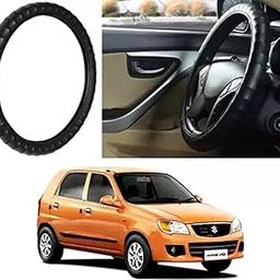 GS Grow n Shine Car Steering Wheel Cover with Finger Grip for Maruti Alto K-10-8