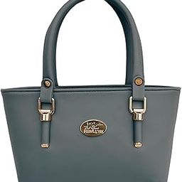 Women Hand-held Bag Grey Shoulder Style Tote with Zipper Closure for Carrying Essentials to Work or Travel 2.5 liters-image-18