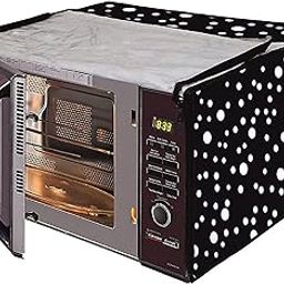 Anush Marino PVC Microwave Oven Cover for LG 28L MJ2886BWUM Convection Full Closure Top Attractive Decorative Modern Digital Prints Dustproof Water Resistant Oven Covers Kitchen Appliances - Black-25