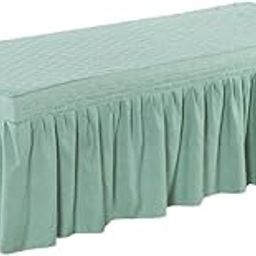 LR Decor SPA Massage Table Skirt Beauty Bed Cover Linen Valance Sheet Light Green-image-31