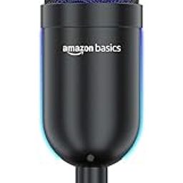 amazon basics Condenser USB Microphone with Adjustable Stand | Plug and Play | RGB Effects for Recording, Streaming, Gaming, Podcasting for PC and Mac (Black)-22
