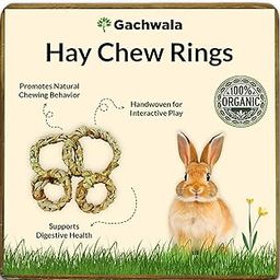 Organic Handwoven Hay Chew Rings For Small Animals (Pack Of 4) | Perfect For Rabbits, Guinea Pigs, Hamsters, Chinchillas, And Gerbils | Chew Toy To Promote Dental Health-1