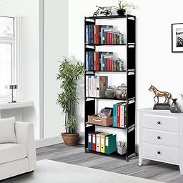 CMerchants 6 Layer Black Shelf Book Cabinet (6 Layer)-14