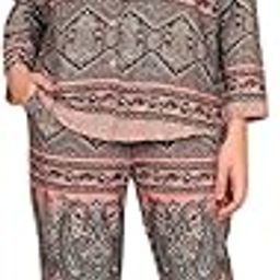 Classic Paisley Printed Co-ord Set for Women | Stylish Ethnic Top and Pant Set | Lightweight & Comfortable Casual Wear | Elegant Festive Outfit (Multicolor)-image-14