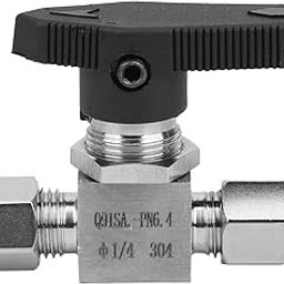 Needle Valve 304 Stainless Steel, 1/4 NPT High Pressure Needle Flow Control Water Valve for Water Gas Liquid SS‑44S6(Ф1/4)-image-48