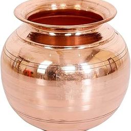 SHIV HOME WORLD COPPER COUNTER Copper Tamba Matka/Pot Water Storing Capacity, Leak Proof,100% Pure Copper size -00-26