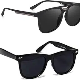 elligator UV Protected Wayfarer Sunglasses for Men & Women | Full-Rim Cover Eyewear for Driving, Cycling, Sports | Lightweight Flexible Optical Frame for All-Day Comfort & Selfies ARN-VIN-52-picture-2
