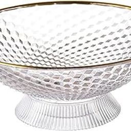 Decorative Pedestal Bowl for Dining Room Farmhouse Centerpiece Desktop Decor Transparent-image-11