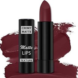 Ramp Walk Stylish Soft Matte Long Stay Lipsticks with Jojoba Oil & Vitamin E | Smudge Proof and Waterproof Lipstick (3.5 gm) (Cherry Maroon)-image-98