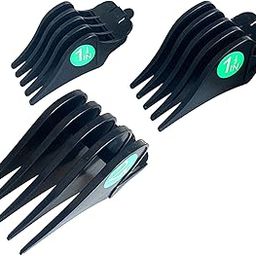 CLUB BOLLYWOOD® 3Pcs Hair Clipper Limit Combs 32mm 38mm 51mm Cutting Guard Attachment Black| Clipper & Trimmer Parts| Clipper & Trimmer Parts| Clipper & Trimmer Parts|3 Pieces Hair Clipper Guide Combs-image-1