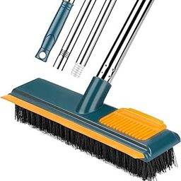 2 in 1 Bathroom Cleaning Brush with Wiper Long Handle Bathroom Brush Cleaner for Household Bathroom Cleaning Accessories, Tiles Cleaner Brush, Floor Scrubber, Bathroom Floor Brush (Multicolor)-image-42
