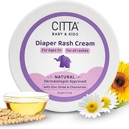 CITTA | Diaper Rash Cream | Treat & Heal Rashes and Inflammation| Diaper Rash Cream with Zinc Oxide & Chamomile| | 5X moisture-rich| | 50g | Baby products | Diaper cream for babies |-image-96