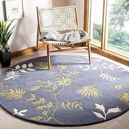 ANABIYA CARPET Export Quality Handmade Woolen Round Carpet for Living Room Size 4 x 4 feet Round Design 43-image-44